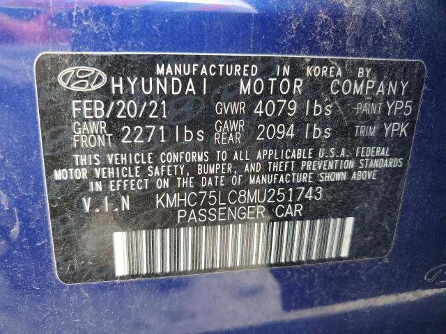 Photo 11 VIN: KMHC75LC8MU251743 - HYUNDAI IONIQ 