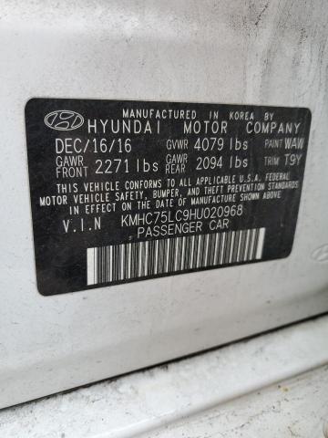 Photo 11 VIN: KMHC75LC9HU020968 - HYUNDAI IONIQ SEL 