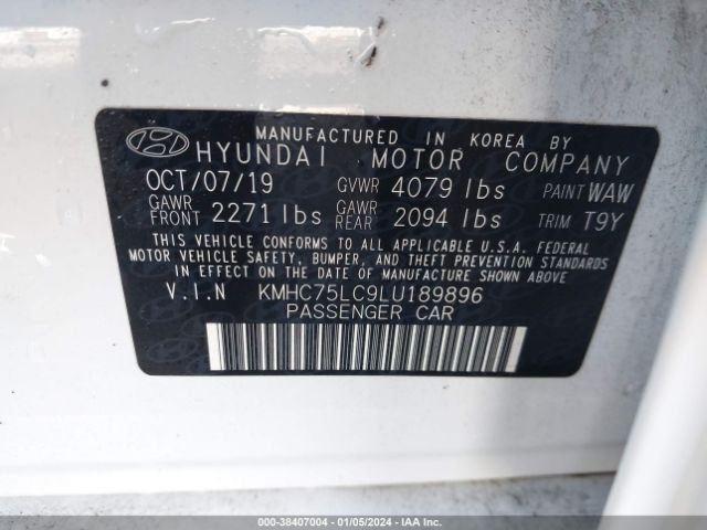 Photo 8 VIN: KMHC75LC9LU189896 - HYUNDAI IONIQ HYBRID 