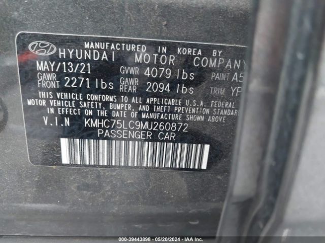 Photo 8 VIN: KMHC75LC9MU260872 - HYUNDAI IONIQ 