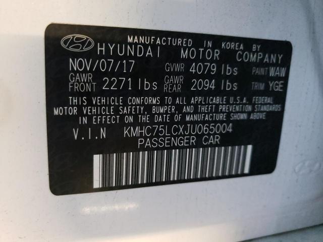 Photo 9 VIN: KMHC75LCXJU065004 - HYUNDAI IONIQ SEL 