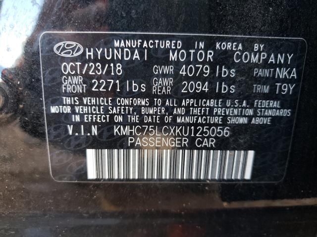 Photo 9 VIN: KMHC75LCXKU125056 - HYUNDAI IONIQ 