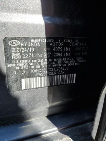 Photo 11 VIN: KMHC75LCXLU206477 - HYUNDAI IONIQ SE 