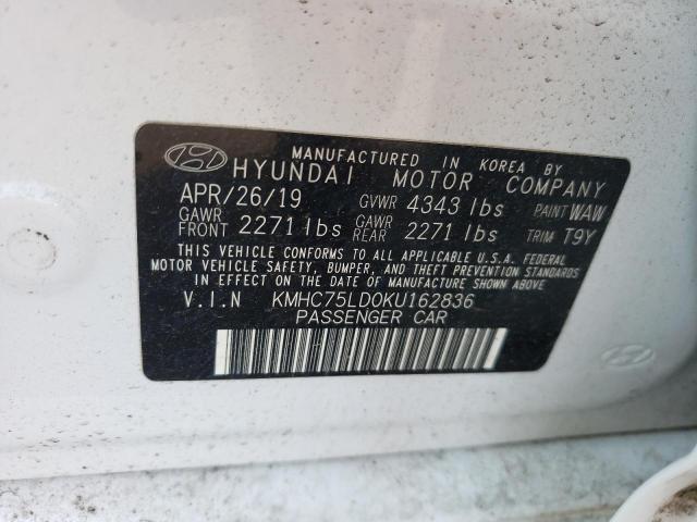 Photo 11 VIN: KMHC75LD0KU162836 - HYUNDAI IONIQ LIMI 