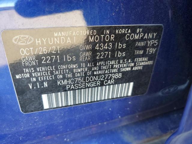 Photo 11 VIN: KMHC75LD0NU277988 - HYUNDAI IONIQ 