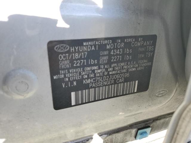 Photo 12 VIN: KMHC75LD2JU060596 - HYUNDAI IONIQ 