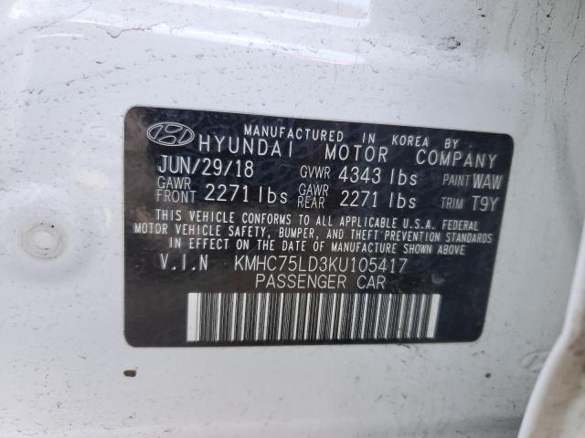 Photo 11 VIN: KMHC75LD3KU105417 - HYUNDAI IONIQ 