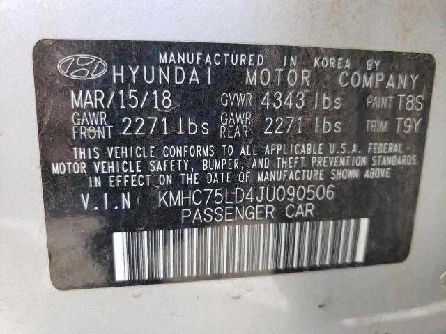 Photo 9 VIN: KMHC75LD4JU090506 - HYUNDAI IONIQ LIMI 