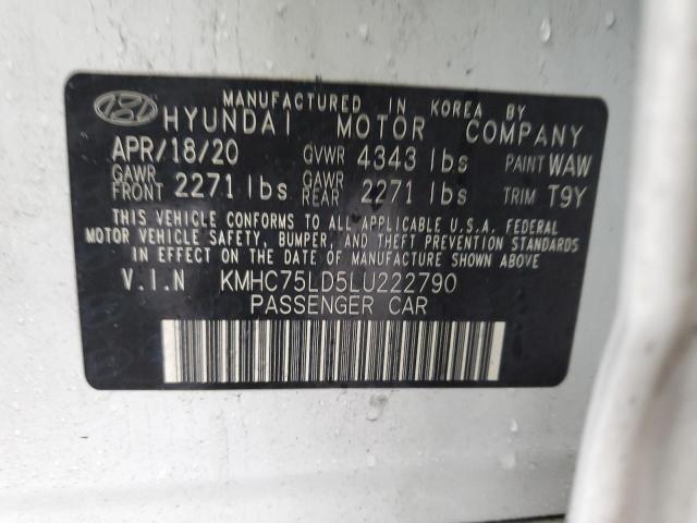 Photo 11 VIN: KMHC75LD5LU222790 - HYUNDAI IONIQ SEL 