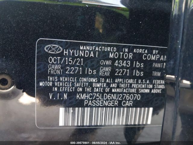 Photo 8 VIN: KMHC75LD6NU276070 - HYUNDAI IONIQ 