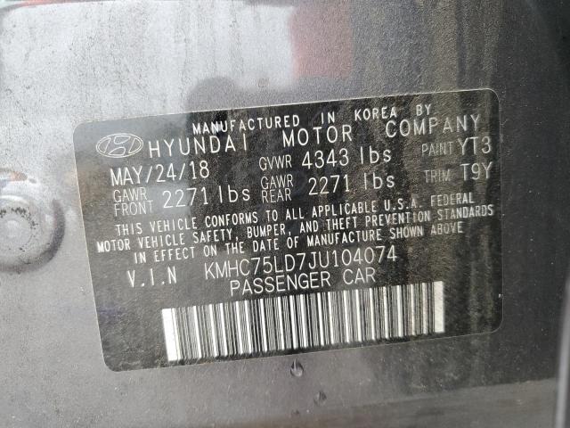 Photo 12 VIN: KMHC75LD7JU104074 - HYUNDAI IONIQ LIMI 