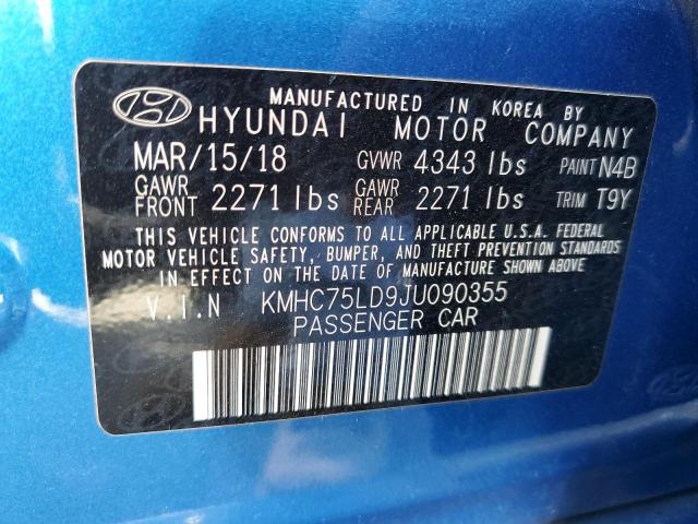 Photo 12 VIN: KMHC75LD9JU090355 - HYUNDAI IONIQ LIMI 