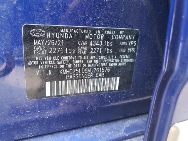 Photo 12 VIN: KMHC75LD9MU261576 - HYUNDAI IONIQ SEL 