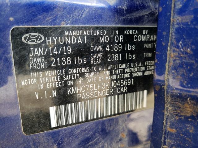 Photo 9 VIN: KMHC75LH3KU045691 - HYUNDAI IONIQ 