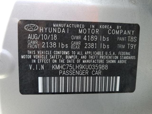 Photo 11 VIN: KMHC75LH9KU035988 - HYUNDAI IONIQ 