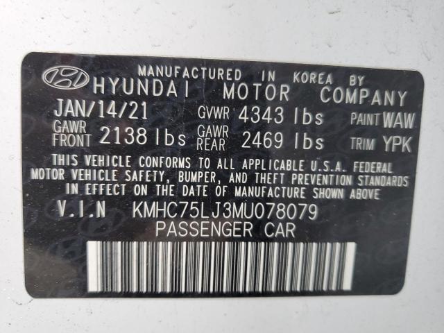 Photo 11 VIN: KMHC75LJ3MU078079 - HYUNDAI IONIQ 