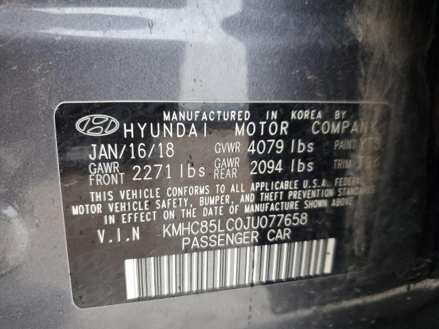 Photo 11 VIN: KMHC85LC0JU077658 - HYUNDAI IONIQ LIMI 