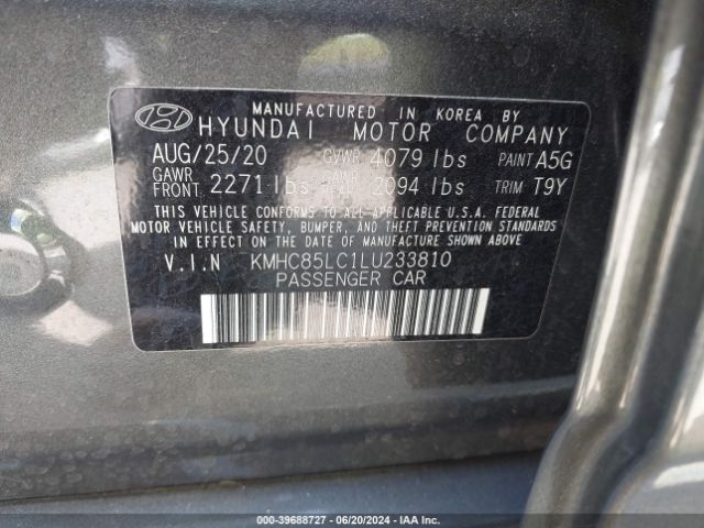 Photo 8 VIN: KMHC85LC1LU233810 - HYUNDAI IONIQ 