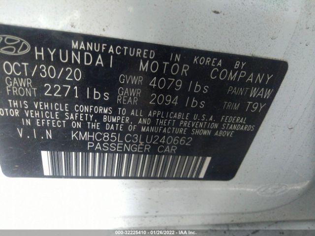 Photo 8 VIN: KMHC85LC3LU240662 - HYUNDAI IONIQ HYBRID 