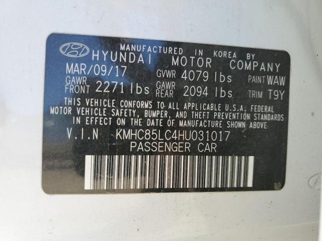 Photo 11 VIN: KMHC85LC4HU031017 - HYUNDAI IONIQ LIMI 