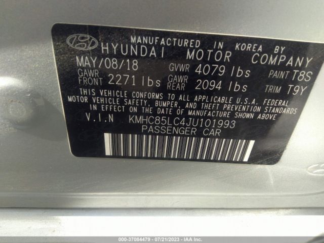 Photo 8 VIN: KMHC85LC4JU101993 - HYUNDAI IONIQ 