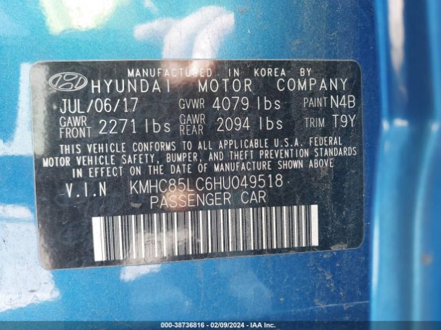 Photo 8 VIN: KMHC85LC6HU049518 - HYUNDAI IONIQ HYBRID 