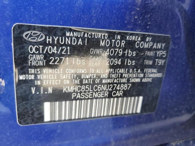 Photo 9 VIN: KMHC85LC6NU274887 - HYUNDAI IONIQ SEL 