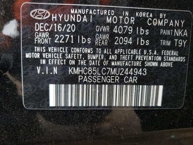 Photo 12 VIN: KMHC85LC7MU244943 - HYUNDAI IONIQ SEL 