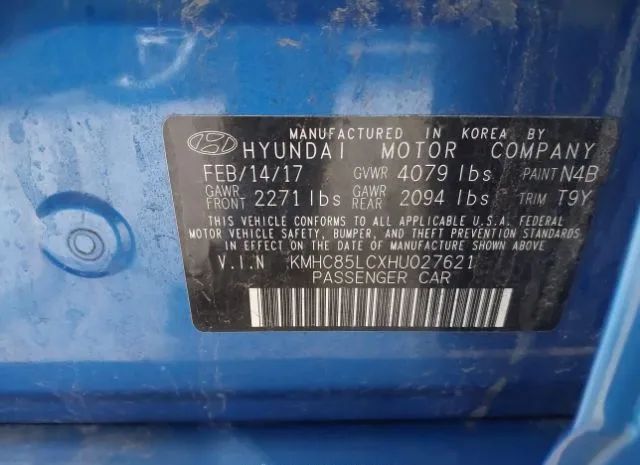 Photo 8 VIN: KMHC85LCXHU027621 - HYUNDAI IONIQ 