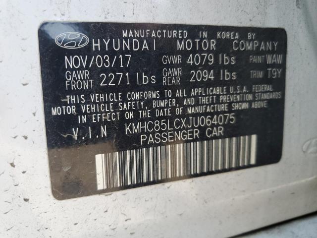 Photo 11 VIN: KMHC85LCXJU064075 - HYUNDAI IONIQ LIMI 