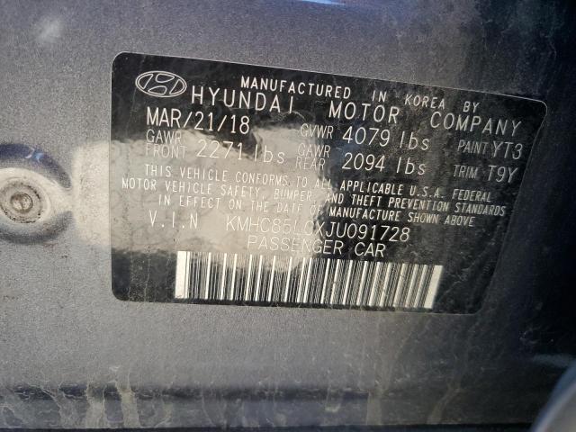 Photo 9 VIN: KMHC85LCXJU091728 - HYUNDAI IONIQ LIMI 