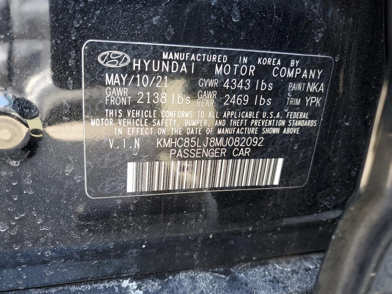 Photo 11 VIN: KMHC85LJ8MU082092 - HYUNDAI IONIQ 