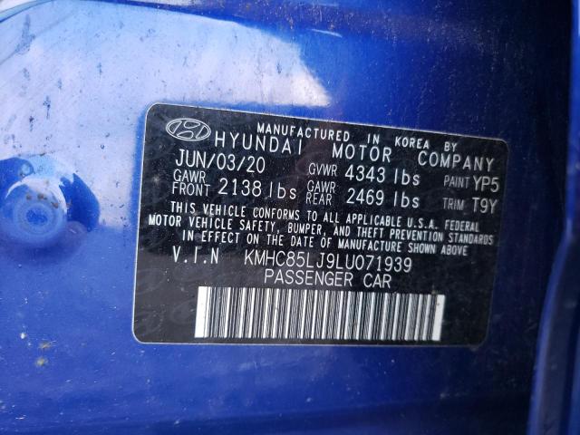 Photo 11 VIN: KMHC85LJ9LU071939 - HYUNDAI IONIQ LIMI 