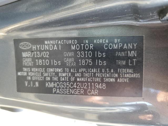 Photo 11 VIN: KMHCG35C42U211948 - HYUNDAI ACCENT GS 