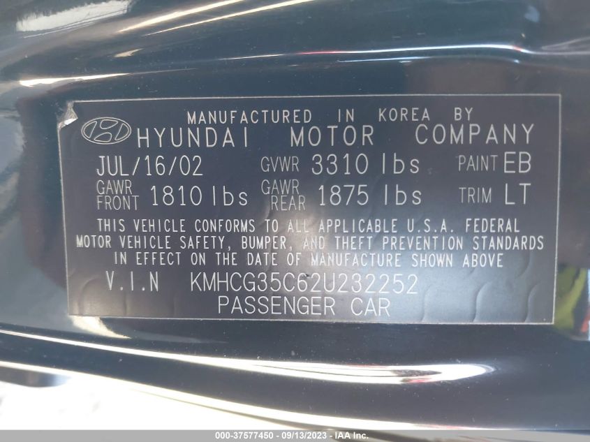 Photo 8 VIN: KMHCG35C62U232252 - HYUNDAI ACCENT 