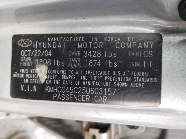 Photo 11 VIN: KMHCG45C25U603157 - HYUNDAI ACCENT GL 