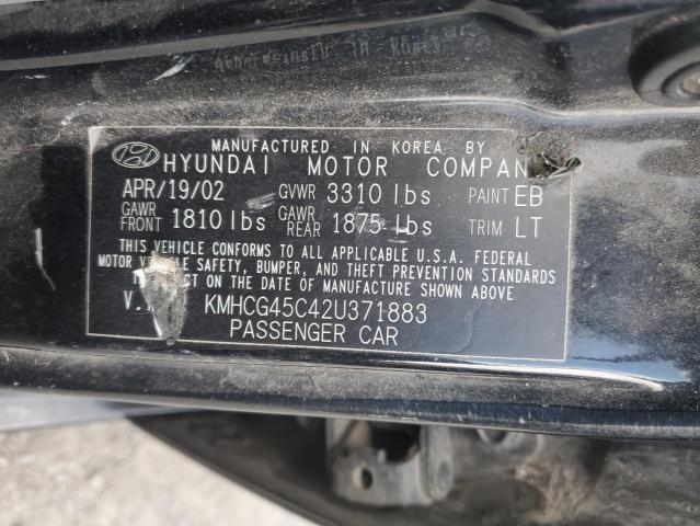 Photo 12 VIN: KMHCG45C42U371883 - HYUNDAI ACCENT 