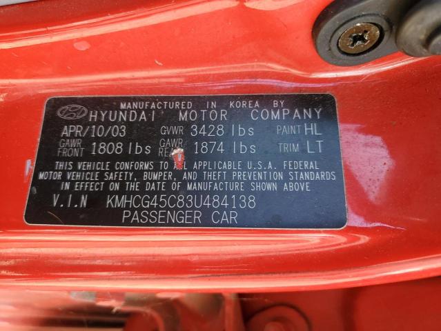 Photo 12 VIN: KMHCG45C83U484138 - HYUNDAI ACCENT GL 