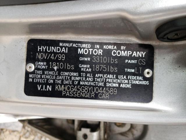 Photo 11 VIN: KMHCG45G8YU044589 - HYUNDAI ACCENT 