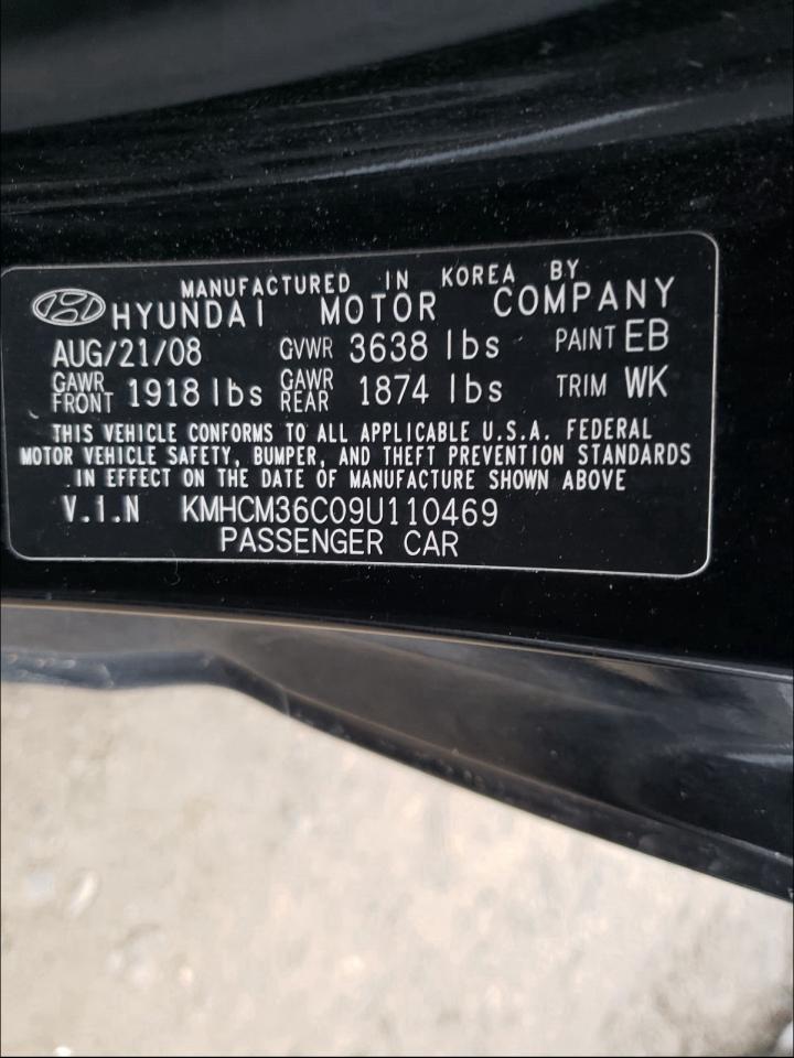 Photo 9 VIN: KMHCM36C09U110469 - HYUNDAI ACCENT GS 