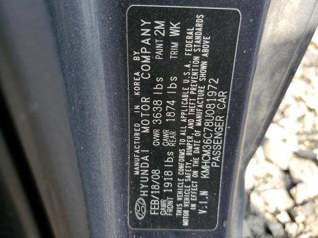 Photo 11 VIN: KMHCM36C78U081972 - HYUNDAI ACCENT GS 