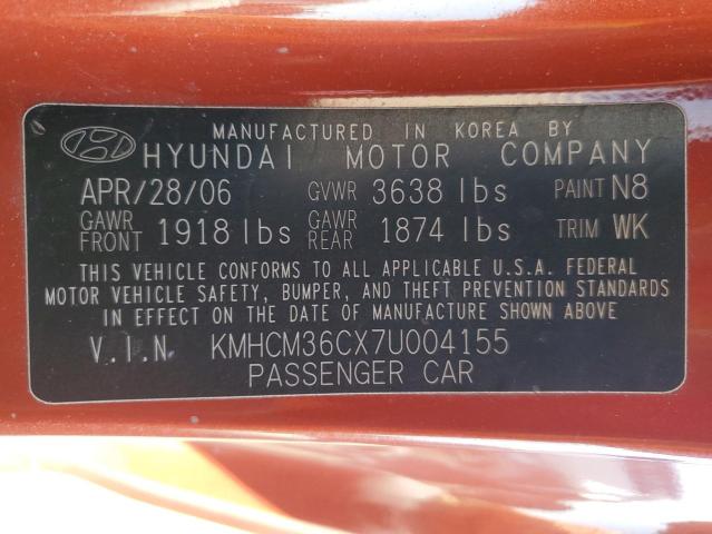 Photo 11 VIN: KMHCM36CX7U004155 - HYUNDAI ACCENT GS 