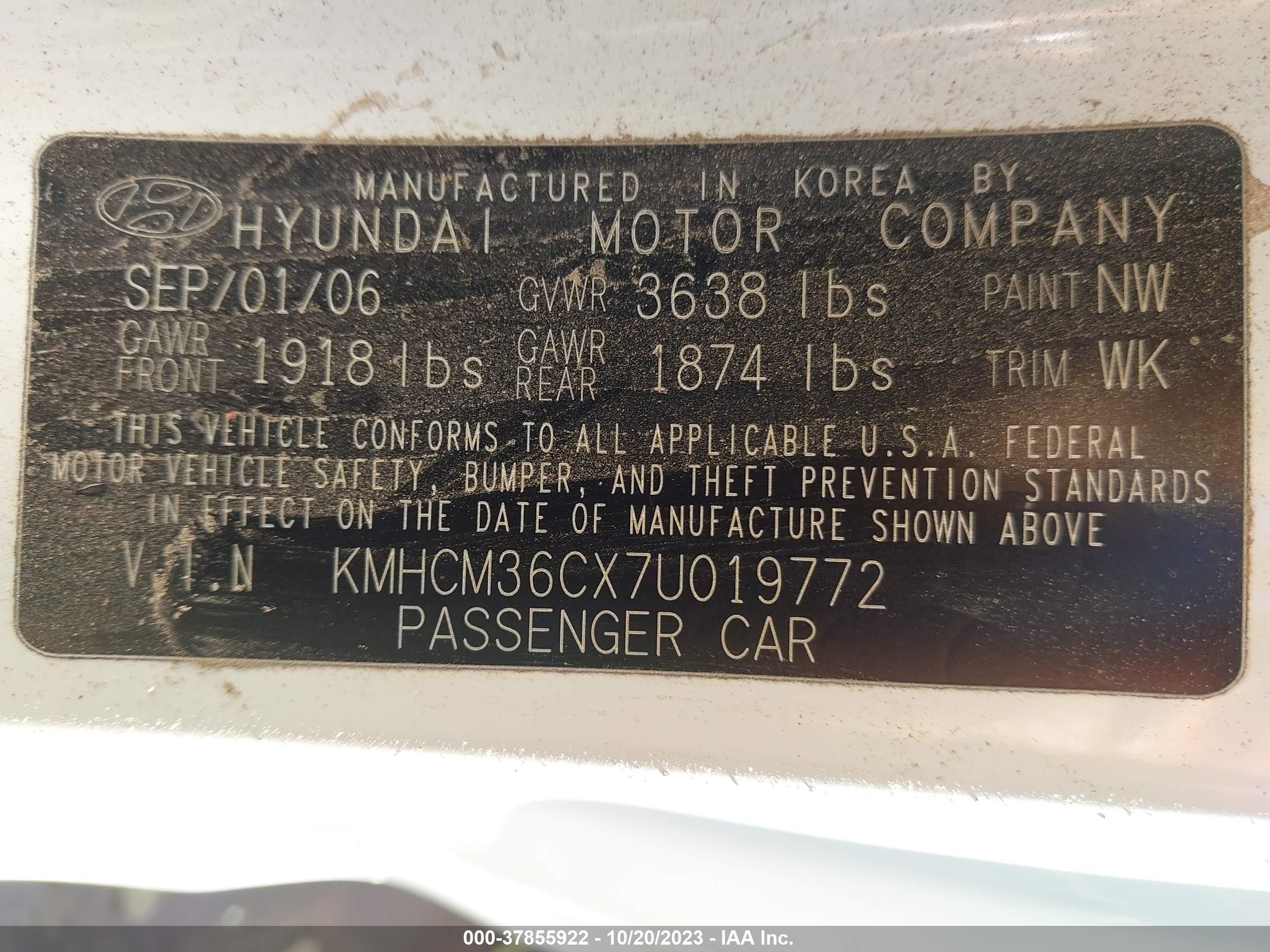 Photo 8 VIN: KMHCM36CX7U019772 - HYUNDAI ACCENT 