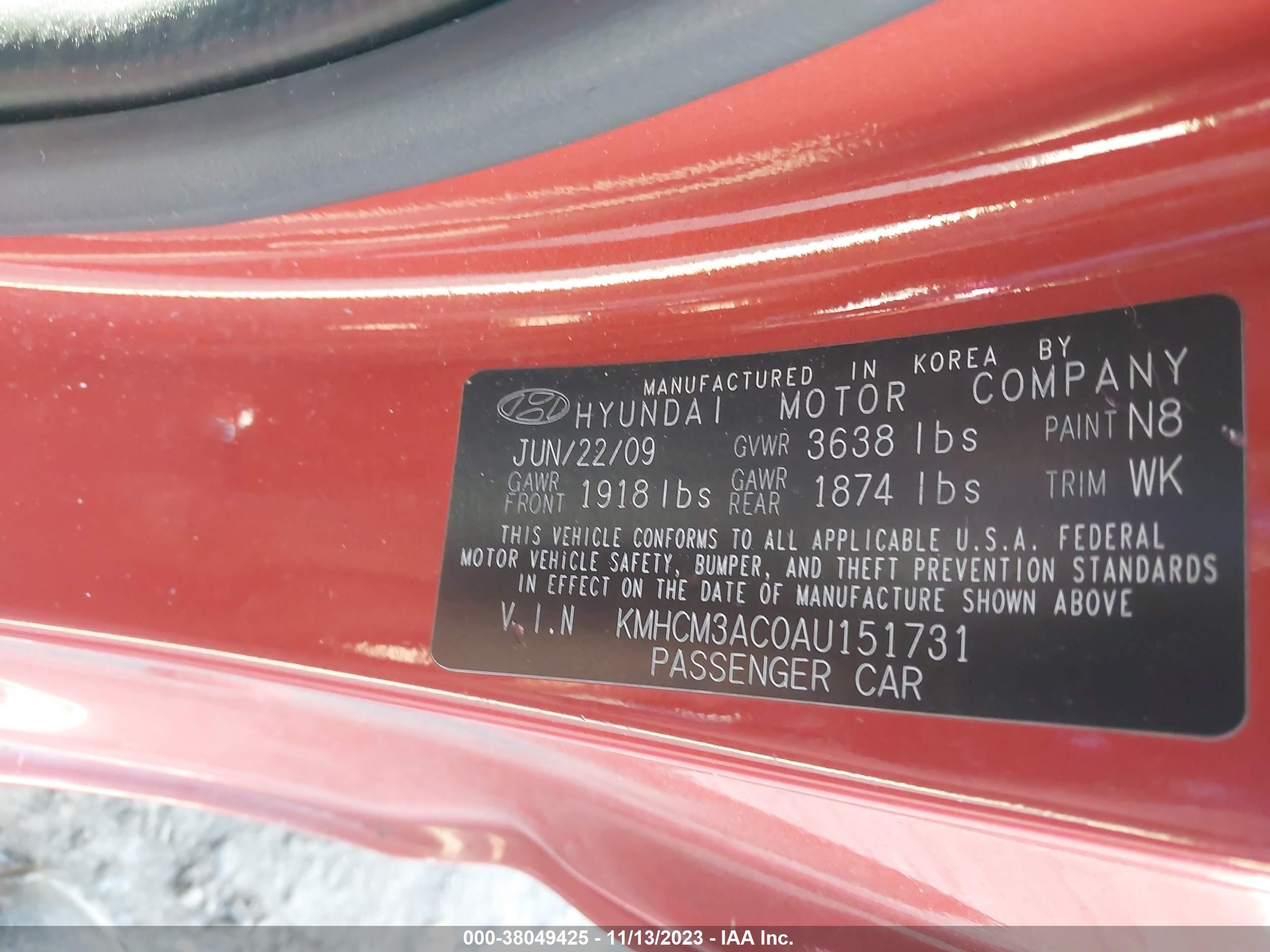 Photo 8 VIN: KMHCM3AC0AU151731 - HYUNDAI ACCENT 