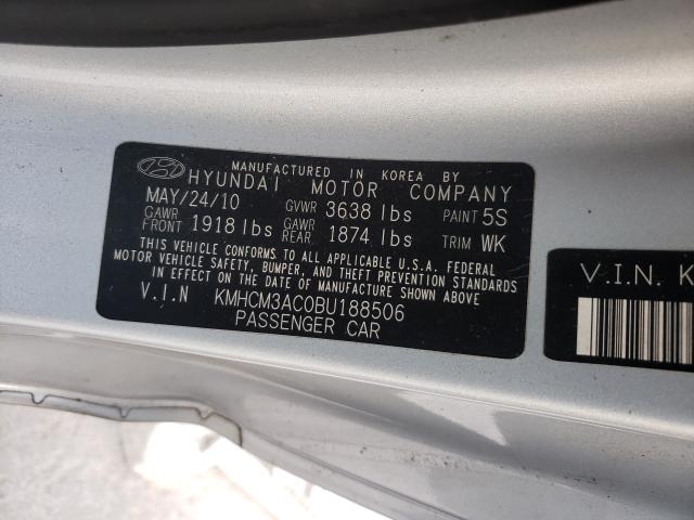 Photo 9 VIN: KMHCM3AC0BU188506 - HYUNDAI ACCENT GL 