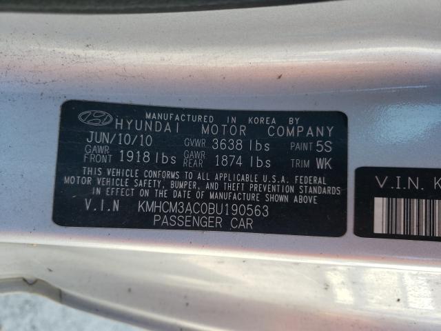 Photo 9 VIN: KMHCM3AC0BU190563 - HYUNDAI ACCENT GL 