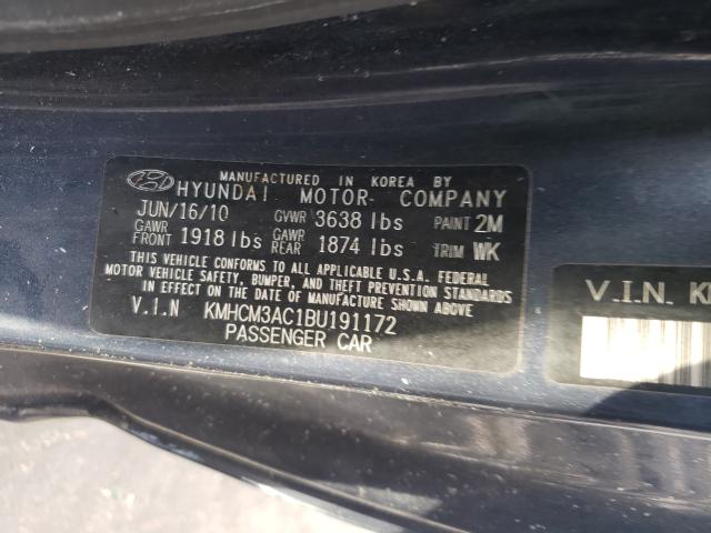 Photo 9 VIN: KMHCM3AC1BU191172 - HYUNDAI ACCENT GL 