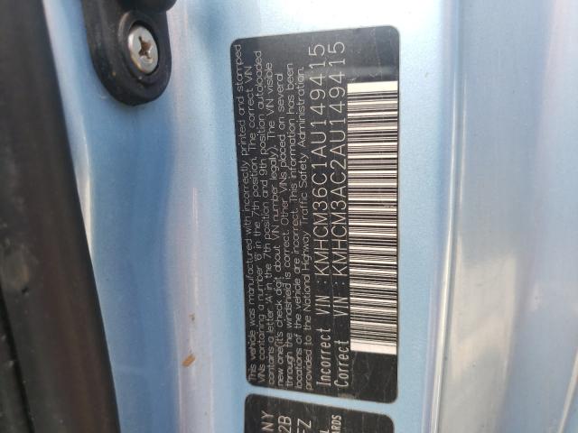 Photo 9 VIN: KMHCM3AC2AU149415 - HYUNDAI ACCENT BLU 