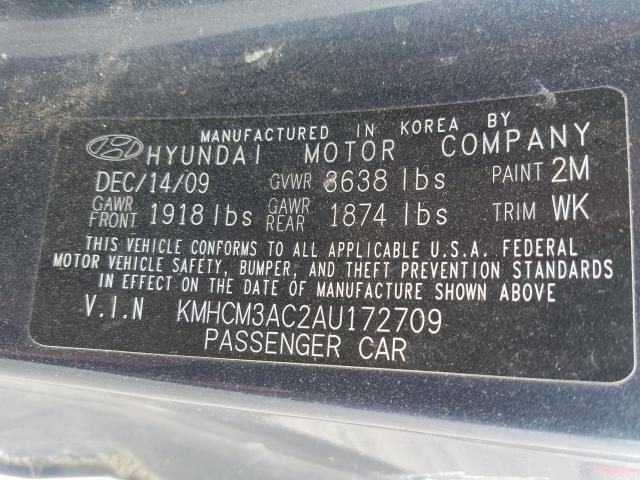 Photo 9 VIN: KMHCM3AC2AU172709 - HYUNDAI ACCENT BLU 