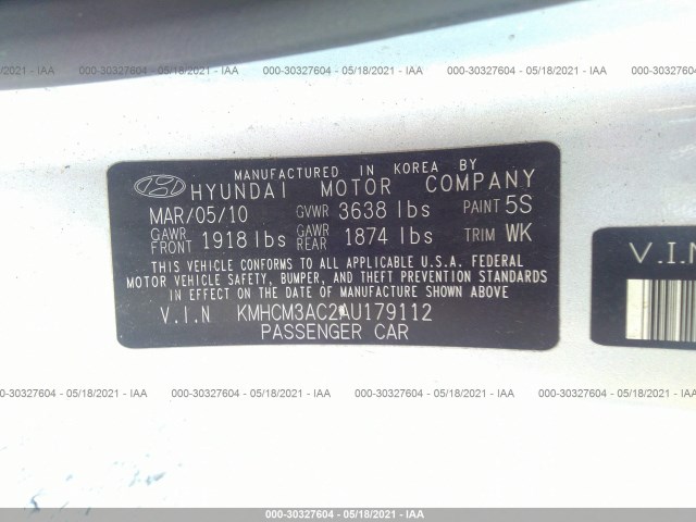 Photo 8 VIN: KMHCM3AC2AU179112 - HYUNDAI ACCENT 